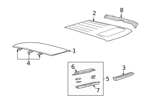 Roof & Components for 2004 Mercury Mountaineer #0