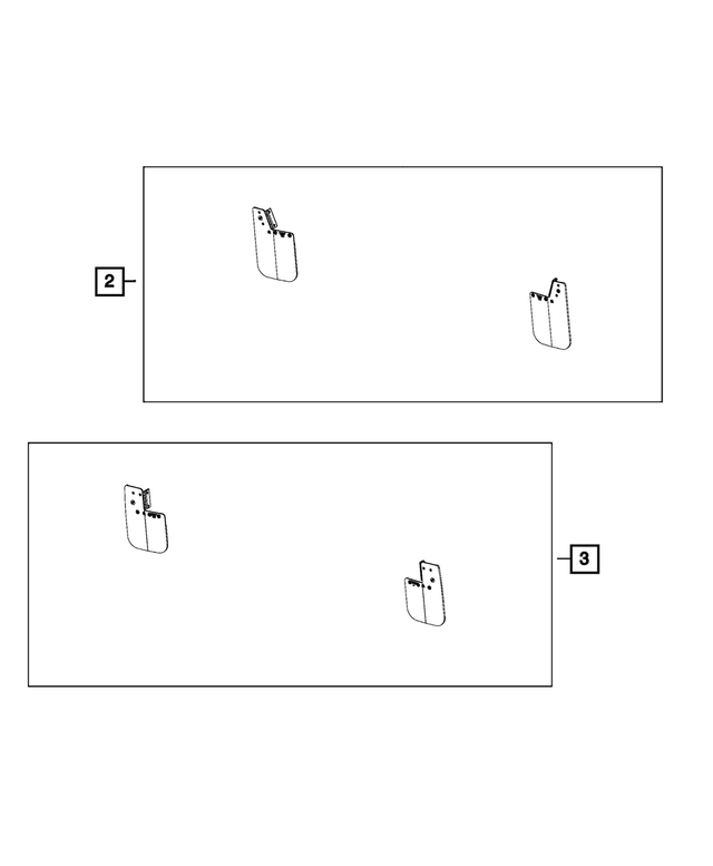 82219123AA - Exterior Accessories: Splash Guards-Rear for Ram: ProMaster 1500, ProMaster 2500, ProMaster 3500, ProMaster EV Image