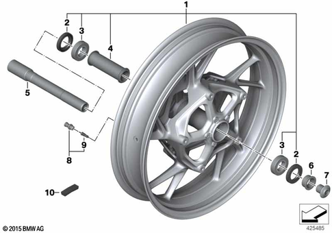 Wheels with Bearings for 2014 BMW-Motorrad S 1000 XR #1