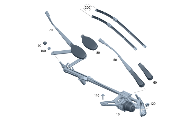 910112010001 - Electr. System: Hexagon Nut for Mercedes-Benz Image image