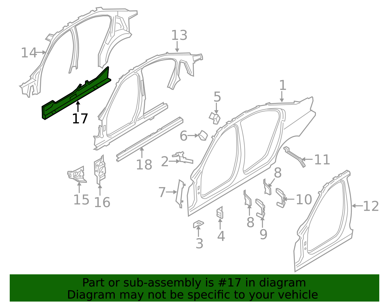 41217297856 - 2012-2019 BMW Inner Rocker (41-21-7-297-856) | BMW of ...