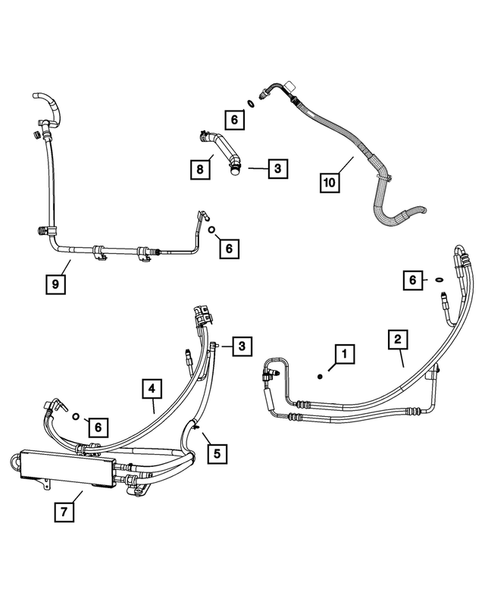 Power Steering Hoses for 2011 Jeep Liberty #0