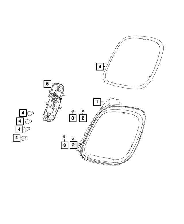 68290193AA - Electrical: Tail Lamp Trim Ring for Mopar Image