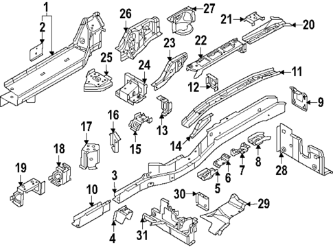 Rear Floor & Rails for 2025 Volkswagen ID. Buzz #0