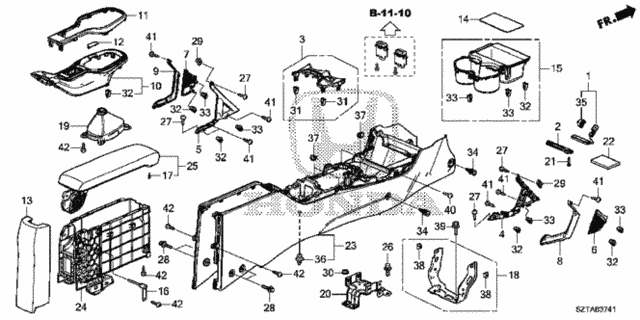 Console (2) for 2016 Honda CR-Z #0