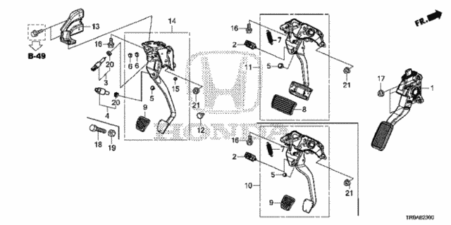 Pedal (1.8L) for 2013 Honda Civic #0