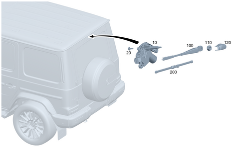 Rear Windshield Wiper for 2025 Mercedes-Benz G580 #0