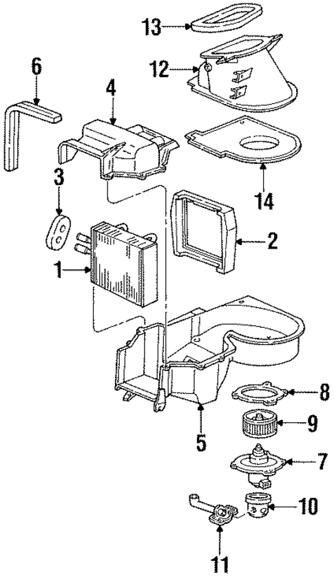 Blower Motor & Fan for 1994 Mercury Villager #0