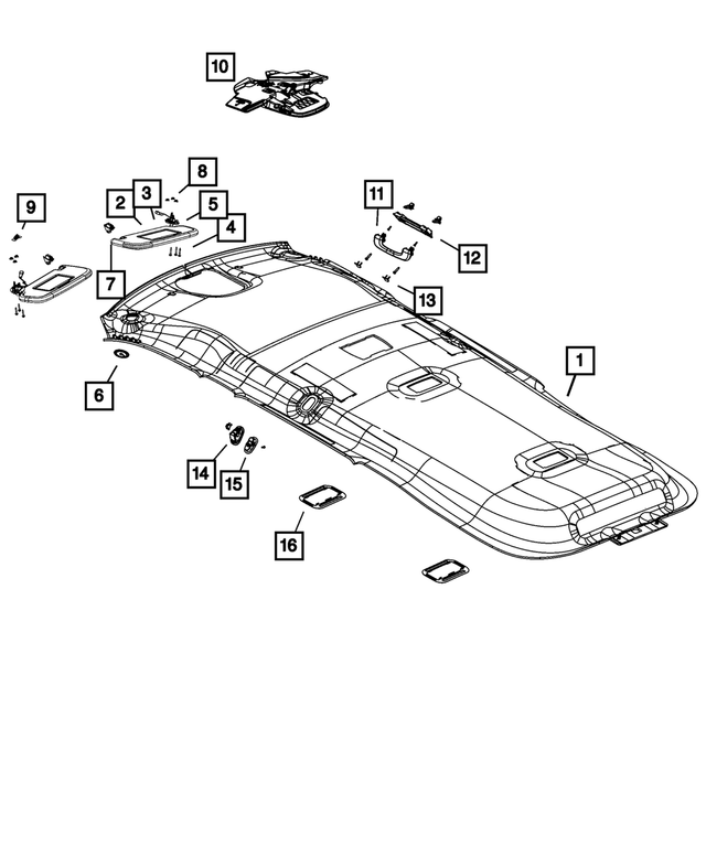 1UD73HDAAA - Interior Trim: Headliner for Mopar Image image