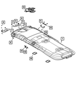 1VC30HDAAA - : Visor, Right for Dodge: Durango Image