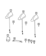 68492716AA - Electrical: Base Cable And Bracket Antenna for Chrysler: Pacifica, Voyager | Dodge: Durango | Jeep: Grand Cherokee Image