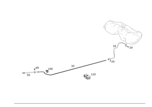 Fuel Lines, Gasoline Vehicle for 2014 Mercedes-Benz C350 #0
