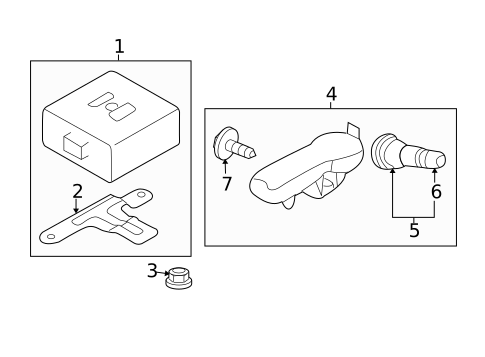 Tire Pressure Monitor Components for 2019 Subaru Legacy #0