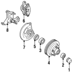 18021049 - Brakes: Hub &amp; Rotor for Buick: Commercial Chassis, Roadmaster | Cadillac: Brougham, Fleetwood | Chevrolet: Caprice, Impala | Oldsmobile: Custom Cruiser Image