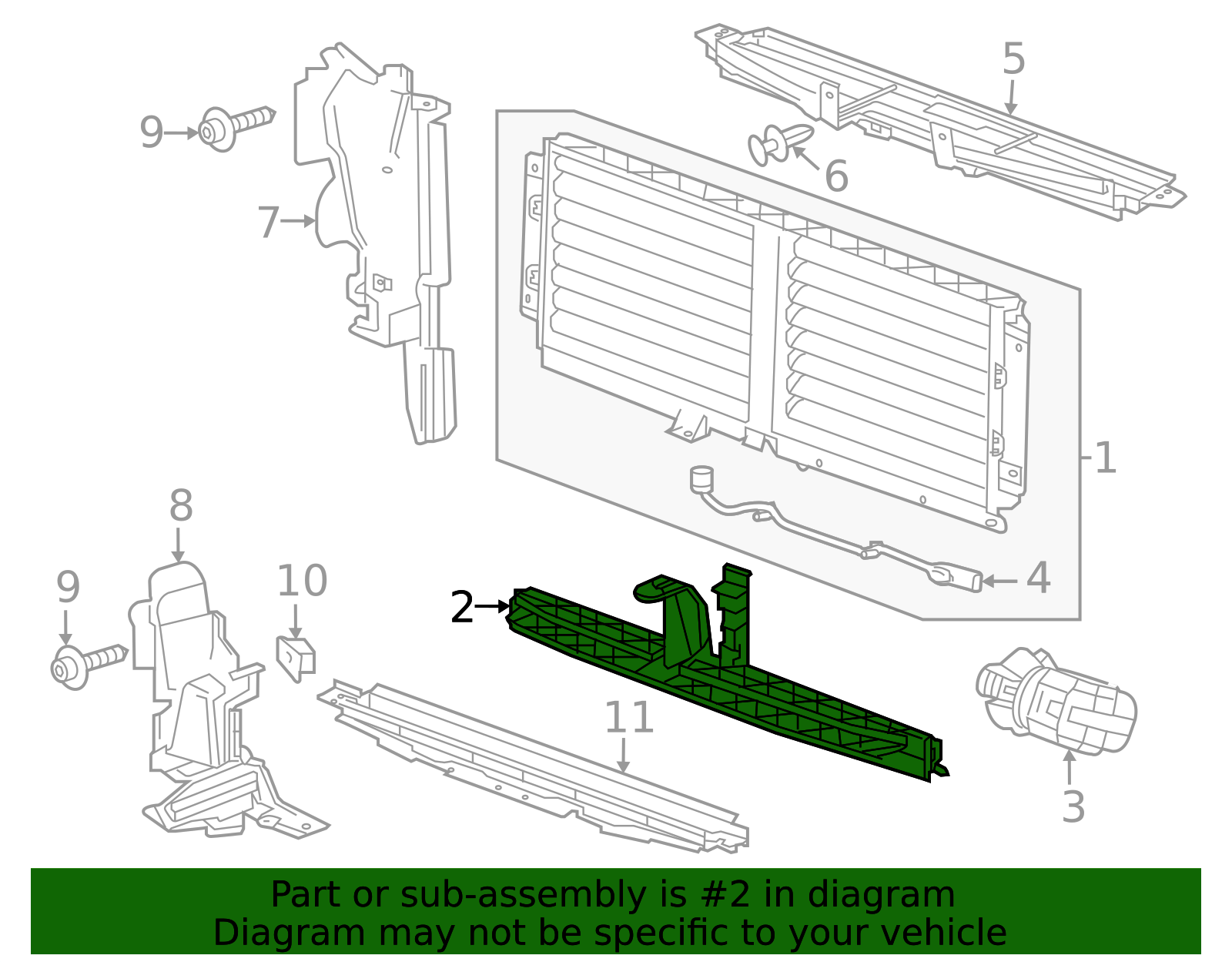 2019-2025 Cadillac XT4 Front Bumper Secondary Shutter 23507084 | OEM ...