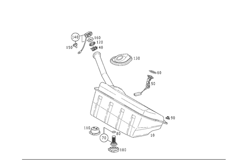 Fuel Tank with Detachable Parts for 1999 Mercedes-Benz SLK230 #0