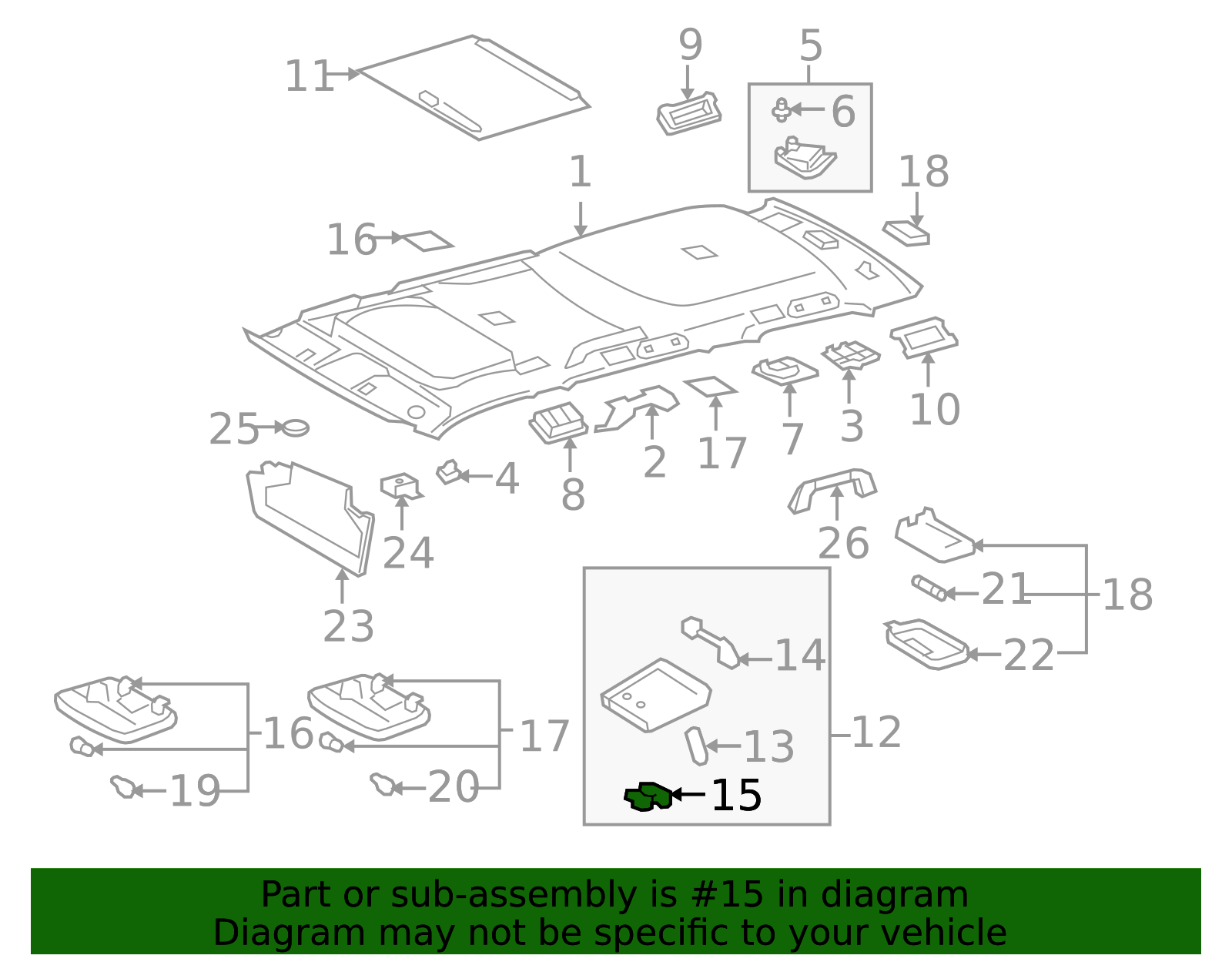 OEM 2007-2022 Toyota Sunroof Switch Part # 84862-0C010-E0 | Modern