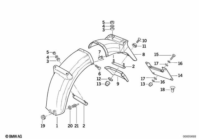 46622307370 - Frame and Mounting Parts: Wheel Cover, Black, Rear -  for BMW-Motorrad Image