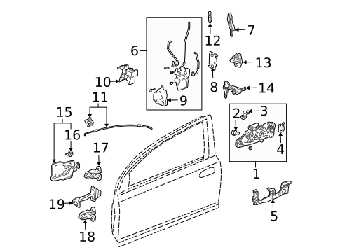 Lock & Hardware for 2006 Honda CR-V #3