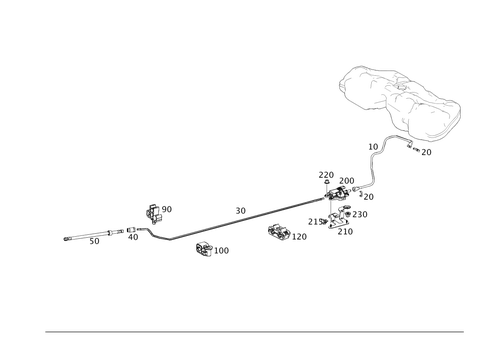 Fuel Lines, Gasoline Vehicle for 2014 Mercedes-Benz E400 #0