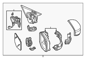 76200TZ3A23ZD - : Mirror R Dr *NH782M* for Acura Image