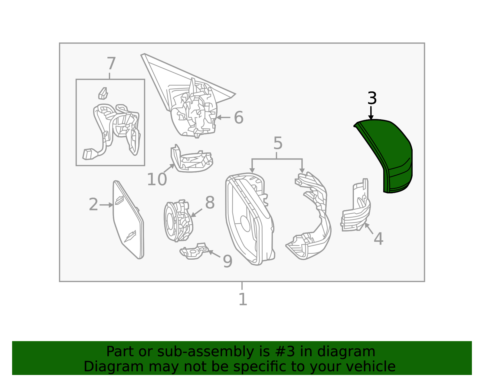 2015-2016 Acura TLX Door Mirror Housing 76201-TZ3-A01ZE | OEM