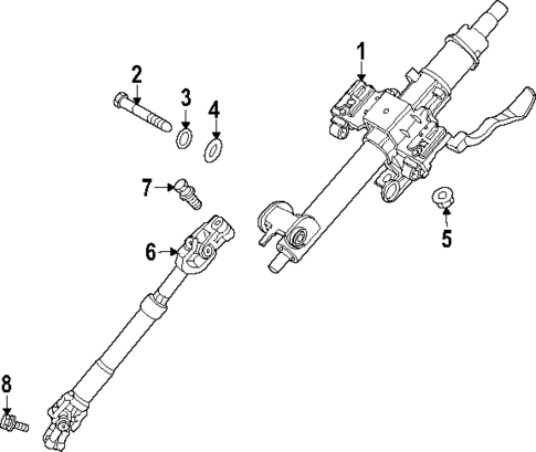 Steering Column Assembly for 2022 Hyundai Kona N #0
