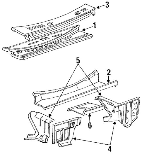 Cowl for 1990 Ford E-250 Econoline #0