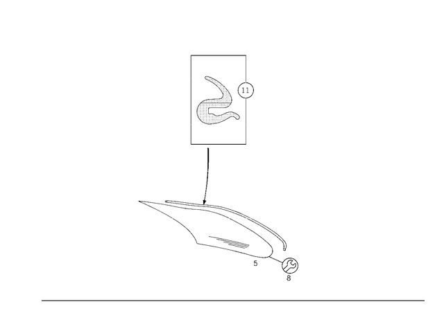 2086700180 - Windows: Rear Window for Mercedes-Benz Image image