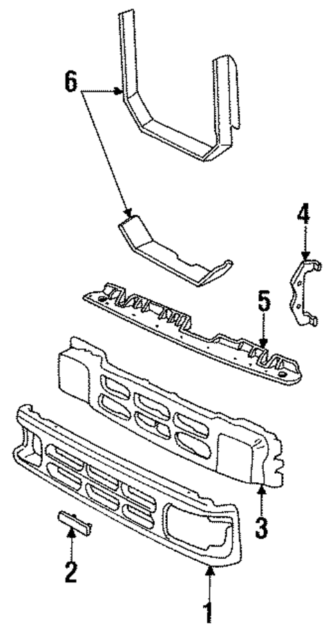 Grille for 1991 Mazda Navajo #0