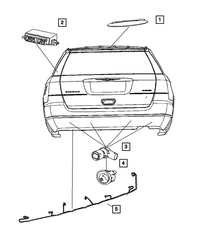 YK91EVJAA - : Park Assist Sensor for Mopar Image