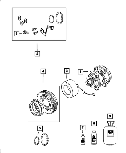 Air Conditioner Compressor and Mounting for 2013 Dodge Charger #0