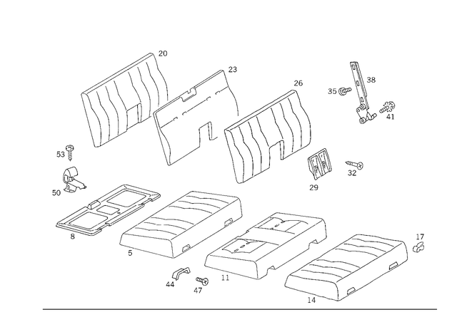 1249300661 - Folding Seat: Seat Cushion for Mercedes-Benz: 300TD, 300TE Image image
