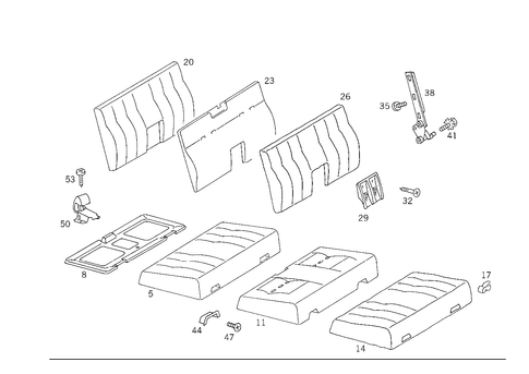 Folding Seat for 1988 Mercedes-Benz 300TE #0