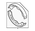 971698533E - Brakes: Park Brake Shoes for Porsche Image