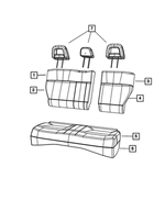 1LZ341DRAA - Interior Trim: Rear Seat Back Cover for Dodge: Caliber Image