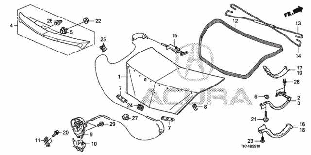 Trunk Lid for 2011 Acura TL #0