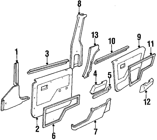 E3DZ5402344A6S - Body: Kick Panel Trim for Ford: LTD | Mercury: Marquis Image