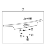6KL56GW7AA - Electrical: License Lamp Applique for Jeep: Grand Cherokee, Grand Cherokee WK Image