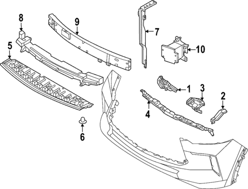 Bumper & Components - Front for 2025 INFINITI QX60 #1