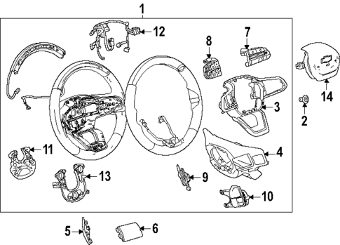 Steering Wheel & Trim for 2025 Chevrolet Suburban #1