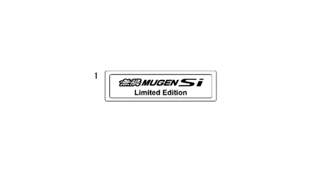 Mugen Limited ED. Plate for 2008 Honda Civic #0