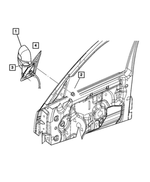 55155843AI - Doors and Related Parts: Outside Rearview Mirror, Left for Mopar Image