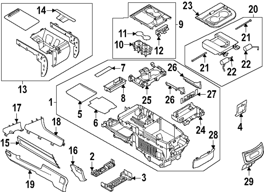 luxページ 2025 Ford Expedition Panel Assembly Console SL1Z-40045A76-BB