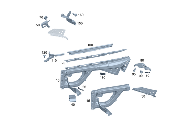 4656200801 - Front-End Assembly, Front Panel: Strut for Mercedes-Benz Image image