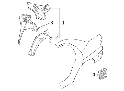 Inner Structure for 2002 Subaru Impreza #1