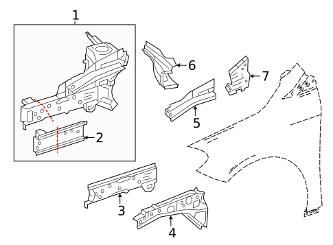 Structural Components & Rails for 2016 Mercedes-Benz B250e #0