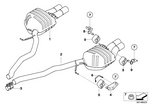 18307837061 - Exhaust System: Rear Muffler Right for BMW Image