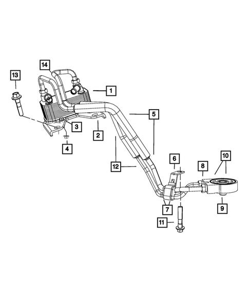 Engine Oil Cooler for 2010 Dodge Journey #0