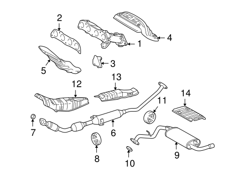 Exhaust Components for 2006 Toyota Matrix #1
